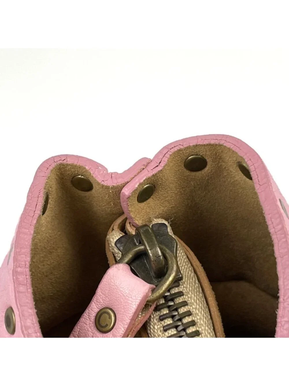 Celine Boogie Bag Handbag Leather Pink